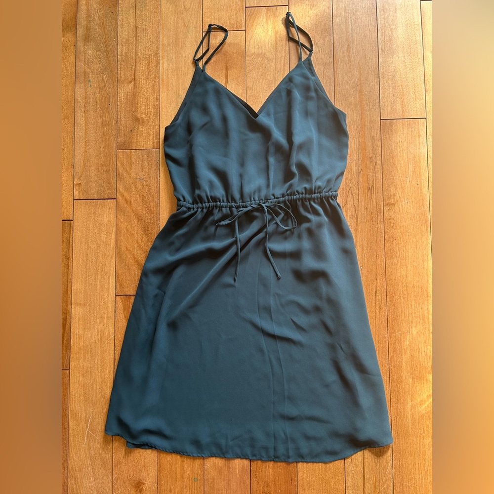 Babaton V-Neck Drawstring Cami Mini Dress